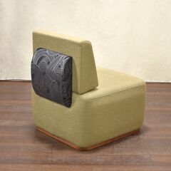 ≪yt1404ジ≫ アウトレット家具 和風ロビーチェア 帯風デザ...