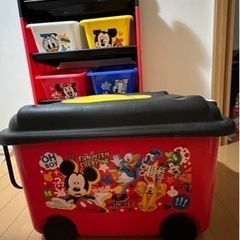 おもちゃ 収納ラック 4段 ミッキーマウス  と　おもちゃボックス