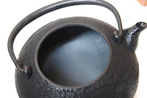 保管品 南部鉄器 鉄瓶 宝生堂 蓬来 幅21×奥18.5×高12cm 茶道具 元箱付き 札幌市 清田区 平岡