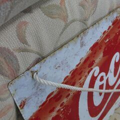 昭和レトロ 古看板 Coca Cola コカ・コーラ 企業物 アンティーク 当時物 琺瑯看板 アメリカン雑貨 店舗 バー ガレージ カフェ 札幌 手稲の画像