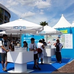 国営ひたち海浜公園　Lucky Fes主催　IQOSブース設営の画像