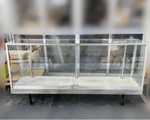 s06014601 ガラスショーケース ショーケース ガラス製品 店舗 業務用 商品陳列 陳列棚 ケーキ屋 インテリア 現品限り 飾り棚 中古品