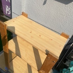 木製　3段収納棚の画像