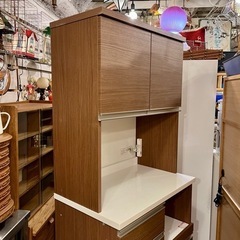 《売約済》【武蔵小山店】NITORI ニトリ キッチンボード 食器棚 キッチン収納 収納 レンジボード カップボード システムボード ブラウン ナチュラル キッチン おしゃれ 品川区 リサイクルショップ ランバールーム 武蔵小山店 武蔵小山パルム 戸越銀座の画像