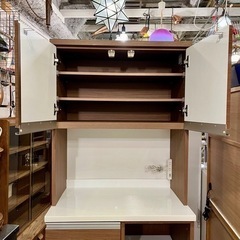 《売約済》【武蔵小山店】NITORI ニトリ キッチンボード 食器棚 キッチン収納 収納 レンジボード カップボード システムボード ブラウン ナチュラル キッチン おしゃれ 品川区 リサイクルショップ ランバールーム 武蔵小山店 武蔵小山パルム 戸越銀座の画像