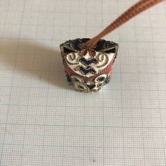 七宝焼　フクロウ　キーホルダー　ストラップ　の画像