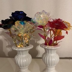 セリアの造花　フラワーベース　家具 インテリア雑貨/小物 置物、...