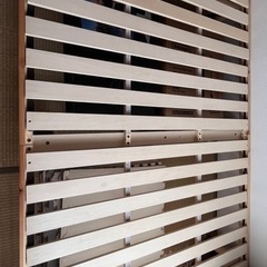 すのこ ベッド ダブル 天然木  2段階高さ調整　