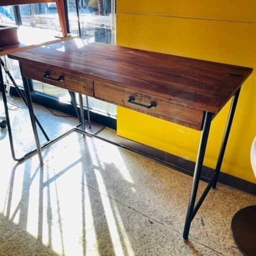 再投稿済【武蔵小山店】 クラッシュゲート　関家具　ノットアンティークス　crush gate knot antiques LAN ラン　デスク　パイン古材仕様 90cm パイン材　古材　検　ビンテージ　アンティーク　desk vintage antique iron アイアン　男前家具　インダストリアル　industrial