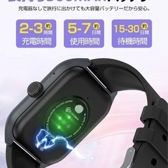 ❤️新品❤️スマートウォッチ iphone対応 通話  防水 黒の画像
