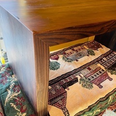 【ジモティ限定価格！】【倉庫保管中】 センターテーブル　リビングテーブル　ローボード　無垢材　木製　検　マスターウォール　ウォールナット　ウォルナット　黒檀　の画像