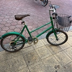 タイヤ新品　SOUTHERNPORT SP-MIN 20インチ シマノ6速 430mm minivelo ミニベロ 中古 自転車 メタル グリーンの画像