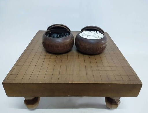 ●囲碁セット●囲碁盤 碁石 足付き碁盤 42×45.5cm