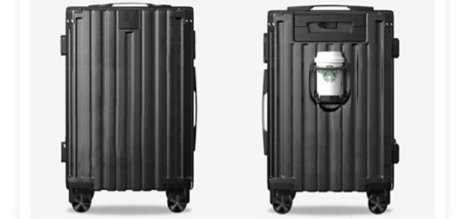 新品未使用　L【キャリーケース】110L 大型 USBポート 耐衝撃 ドリンクホルダー 黒 スーツケース 大容量 旅行