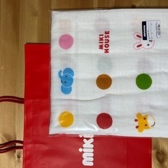 【新品】miki House おくるみ バスタオル　出産祝　新生児