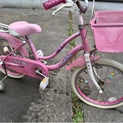 【決まりました】【値下げしました】補助輪付き　18号　子供用自転車　の画像
