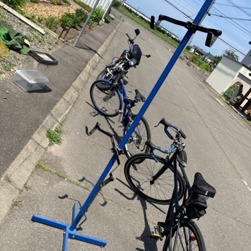 自転車 とスタンドのセット