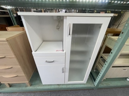 【リサイクルサービス八光】幅80㎝　ニトリ　レンジボード (コパン T 80MRB WH)