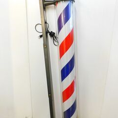 【JM064】大阪サイン サインポール 8156 高さ約130cm 床屋 かけ看板 くるくるの画像