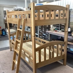 木製二段ベッド【町田市再生家具】240740の画像