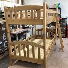 木製二段ベッド【町田市再生家具】240740の画像
