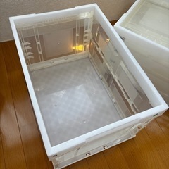 アイリスオーヤマ折りたたみコンテナHDOC-50L クリアの画像