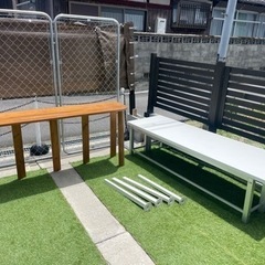 IKEAテーブル、カウンターテーブル、アルミ棚、全て
