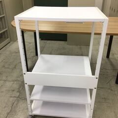 中古　サンワダイレクト（サンワサプライ） プリンタスタンド　 プリンターワゴン プリンターラック プリンター台 キャスター付 　レーザープリンタ対応　キッチンラック　18段階調整　W600×D500×H1000mm　愛知　一宮市　江南市　稲沢市　岩倉市　名古屋　岐阜　各務ヶ原　羽島　三重　グッドプライス一宮の画像