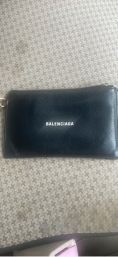 【BALENCIAGA】 バレンシアガ　レザー カードホルダー＆ポーチ ストラップ付き 