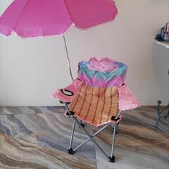 子供用アウトドアチェア　ピンク系の画像