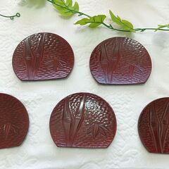 昭和レトロ 漆器 漆芸 漆塗 竹林 竹藪 竹薮 竹籔 笹 涼しげ...