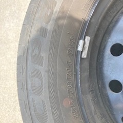 車のパーツ タイヤ、ホイール　165/70R14 ソリオ純正ホイール　タイヤ付きの画像
