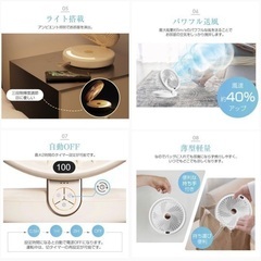 お値下げしました❤新品❤卓上扇風機 壁掛け usb 左右首振り 6段階風量 薄型軽量 静音の画像