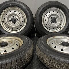 【DUNLOP WM02 145/80R13】スタッドレス【SUZUKI 純正スチールホイール 13インチ 4本 4J4HPCD100】21年製 バリ溝 アルト　(MTA723)クレジットカード QRコード決済可能
