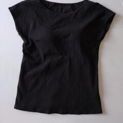 UNIQLO ユニクロ リブボートネック フレンチスリーブＴシャツ 