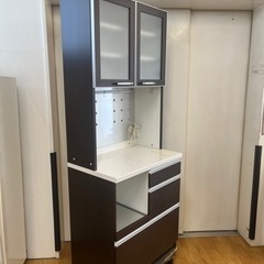 N652★ユーアイ製★レンジボード★カップボード★食器棚★幅770mmの画像