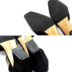 未使用品 Salvatore Ferragamo ALATA 5 1/2 約23cm キルティング パンプス スエード カーフ ブラック フェラガモ シューズ 靴 札幌市 中央区 南12条の画像