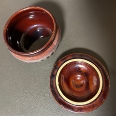 陶器　小壺　小壷　梅干・漬け物入れ　調味料入れの画像