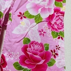 今日明日お引き取りできる方限定子供浴衣♡帯セット♡美品　100センチの画像