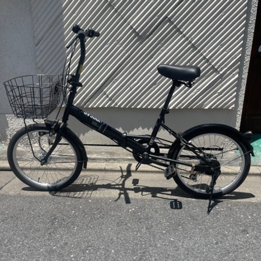 《売約済》【武蔵小山】【実質表示価格より最大２０％お値引き！！】 保管品　自転車　街乗り　町乗り　ちょい乗り　チャリ　ママチャリ　　検　20インチ　カゴ　籠　付き　ギア　6段変速　折りたたみ　おりたたみ　折りたたみ自転車　おろたたみ自転車　bicycle folding bike