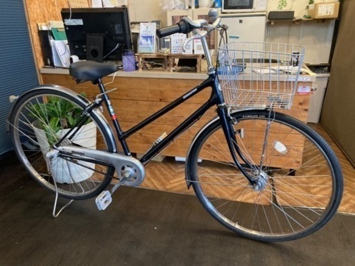 【ブリヂストンCASLONG前後タイヤ・チューブ新品！】 LEDオートライト　内装3段　27インチ自転車　ブラック