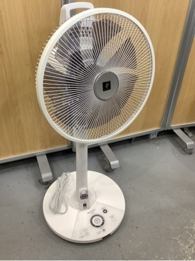 ＊【動作品】SHARP シャープ プラズマクラスター 扇風機 空気浄化 消臭 ハイポジョンタイプ リモコン付き ホワイト PJ-G3DS 2017年製 家電 季節 空調家電