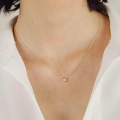 ❤️美品❤️ネックレス k18 18金  ピンクゴールド 一粒ダイヤの画像