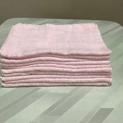 フェイスタオル未使用10枚組ピンクの画像