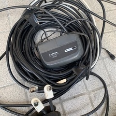 テレビ線（銅線）とブースター電源部ジャンク品