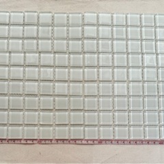 まとめ買い価格応相談✨日本製ガラスモザイクタイル✨白2.2cm×...