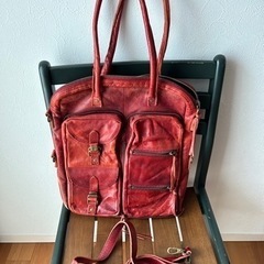職人手作り　牛本革バッグ 肩掛けバッグ