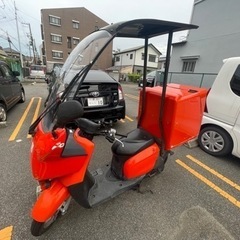 【値下げ中】配達バイク 宅配バイク ルーフ付き 