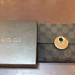 【受付終了しました】グッチ　レディース　二つ折り財布　ブラウンの画像
