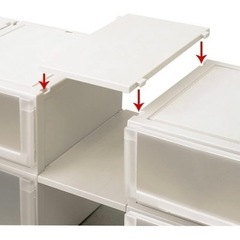 フィッツユニットケース専用棚カプチーノ (幅30×奥行52.5×高さ2.5cm)×3枚の画像